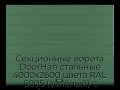 sekczionnyie-vorota-doorhan-stalnyie-4000x2600-czveta-ral-6005-zelyonyij-s-dizajnom-«shirokaya-czentralnaya-polosa»-s-avtomatikoj