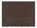 sekczionnyie-vorota-doorhan-stalnyie-4100x2100-czveta-ral-8017-korichnevo-krasnyij-s-dizajnom-«shirokaya-czentralnaya-polosa»-bez-avtomatiki