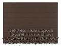 sekczionnyie-vorota-doorhan-stalnyie-4100x2200-czveta-ral-8017-korichnevo-krasnyij-s-dizajnom-«shirokaya-czentralnaya-polosa»-s-avtomatikoj
