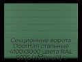sekczionnyie-vorota-doorhan-stalnyie-4100x3000-czveta-ral-6005-zelyonyij-s-dizajnom-«shirokaya-czentralnaya-polosa»-s-avtomatikoj