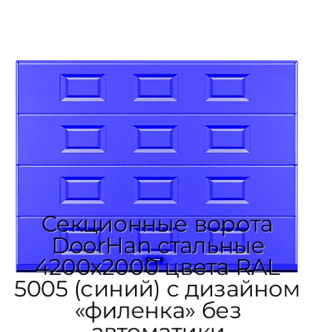 sekczionnyie-vorota-doorhan-stalnyie-4200x2000-czveta-ral-5005-sinij-s-dizajnom-«filenka»-bez-avtomatiki