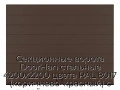 sekczionnyie-vorota-doorhan-stalnyie-4200x2200-czveta-ral-8017-korichnevo-krasnyij-s-dizajnom-«shirokaya-czentralnaya-polosa»-s-avtomatikoj