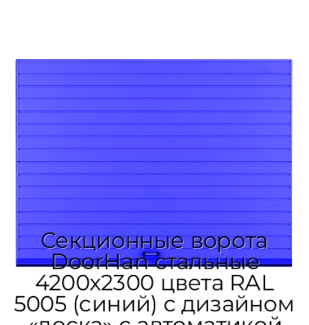 sekczionnyie-vorota-doorhan-stalnyie-4200x2300-czveta-ral-5005-sinij-s-dizajnom-«doska»-s-avtomatikoj