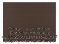 sekczionnyie-vorota-doorhan-stalnyie-4200x2500-czveta-ral-8017-korichnevo-krasnyij-s-dizajnom-«shirokaya-czentralnaya-polosa»-s-avtomatikoj