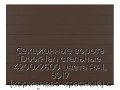 sekczionnyie-vorota-doorhan-stalnyie-4200x2600-czveta-ral-8017-korichnevo-krasnyij-s-dizajnom-«shirokaya-czentralnaya-polosa»-s-avtomatikoj