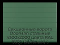 sekczionnyie-vorota-doorhan-stalnyie-4300x2000-czveta-ral-6005-zelyonyij-s-dizajnom-«shirokaya-czentralnaya-polosa»-bez-avtomatiki