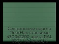 sekczionnyie-vorota-doorhan-stalnyie-4300x2200-czveta-ral-6005-zelyonyij-s-dizajnom-«shirokaya-czentralnaya-polosa»-s-avtomatikoj