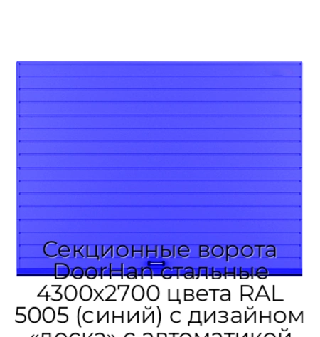 sekczionnyie-vorota-doorhan-stalnyie-4300x2700-czveta-ral-5005-sinij-s-dizajnom-«doska»-s-avtomatikoj