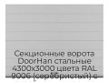 sekczionnyie-vorota-doorhan-stalnyie-4300x3000-czveta-ral-9006-serebristyij-s-dizajnom-«shirokaya-czentralnaya-polosa»-s-avtomatikoj