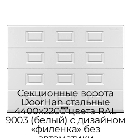 sekczionnyie-vorota-doorhan-stalnyie-4400x2200-czveta-ral-9003-belyij-s-dizajnom-«filenka»-bez-avtomatiki