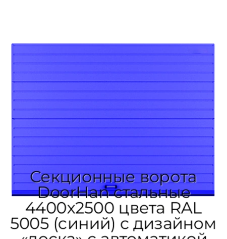 sekczionnyie-vorota-doorhan-stalnyie-4400x2500-czveta-ral-5005-sinij-s-dizajnom-«doska»-s-avtomatikoj