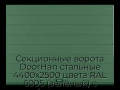 sekczionnyie-vorota-doorhan-stalnyie-4400x2500-czveta-ral-6005-zelyonyij-s-dizajnom-«shirokaya-czentralnaya-polosa»-s-avtomatikoj
