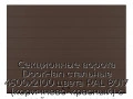 sekczionnyie-vorota-doorhan-stalnyie-4500x2100-czveta-ral-8017-korichnevo-krasnyij-s-dizajnom-«shirokaya-czentralnaya-polosa»-s-avtomatikoj