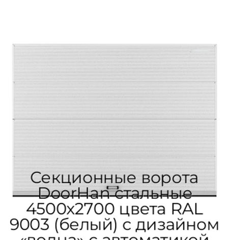 sekczionnyie-vorota-doorhan-stalnyie-4500x2700-czveta-ral-9003-belyij-s-dizajnom-«volna»-s-avtomatikoj