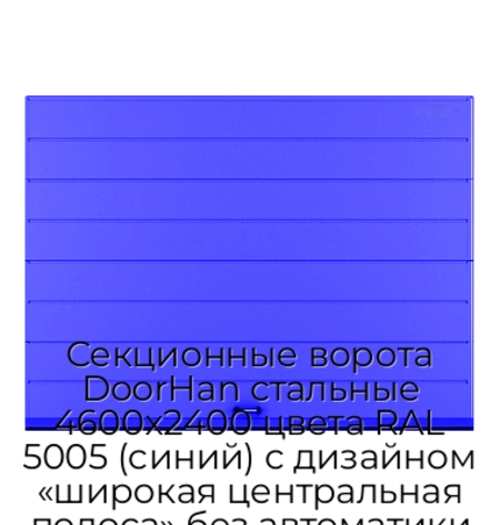 sekczionnyie-vorota-doorhan-stalnyie-4600x2400-czveta-ral-5005-sinij-s-dizajnom-«shirokaya-czentralnaya-polosa»-bez-avtomatiki