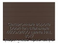 sekczionnyie-vorota-doorhan-stalnyie-4600x2400-czveta-ral-8017-korichnevo-krasnyij-s-dizajnom-«shirokaya-czentralnaya-polosa»-s-avtomatikoj