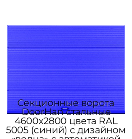 sekczionnyie-vorota-doorhan-stalnyie-4600x2800-czveta-ral-5005-sinij-s-dizajnom-«volna»-s-avtomatikoj