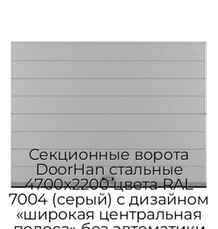 sekczionnyie-vorota-doorhan-stalnyie-4700x2200-czveta-ral-7004-seryij-s-dizajnom-«shirokaya-czentralnaya-polosa»-bez-avtomatiki