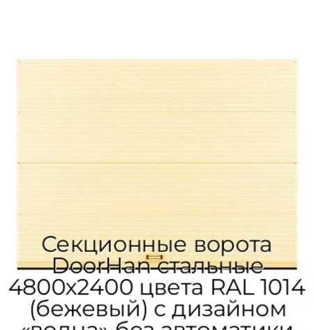 sekczionnyie-vorota-doorhan-stalnyie-4800x2400-czveta-ral-1014-bezhevyij-s-dizajnom-«volna»-bez-avtomatiki