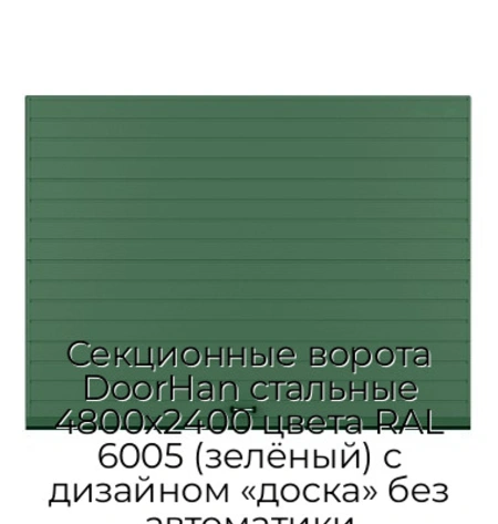 sekczionnyie-vorota-doorhan-stalnyie-4800x2400-czveta-ral-6005-zelyonyij-s-dizajnom-«doska»-bez-avtomatiki