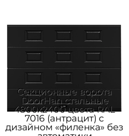 sekczionnyie-vorota-doorhan-stalnyie-4800x2400-czveta-ral-7016-antraczit-s-dizajnom-«filenka»-bez-avtomatiki