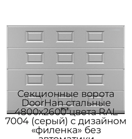 sekczionnyie-vorota-doorhan-stalnyie-4800x2600-czveta-ral-7004-seryij-s-dizajnom-«filenka»-bez-avtomatiki