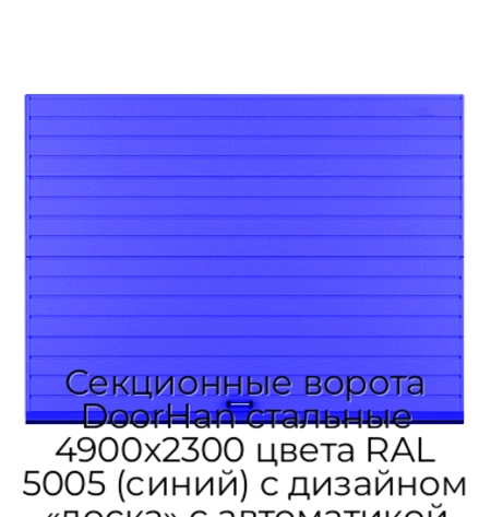 sekczionnyie-vorota-doorhan-stalnyie-4900x2300-czveta-ral-5005-sinij-s-dizajnom-«doska»-s-avtomatikoj