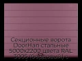 sekczionnyie-vorota-doorhan-stalnyie-5000x2200-czveta-ral-3005-bordovyij-s-dizajnom-«shirokaya-czentralnaya-polosa»-s-avtomatikoj
