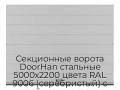 sekczionnyie-vorota-doorhan-stalnyie-5000x2200-czveta-ral-9006-serebristyij-s-dizajnom-«shirokaya-czentralnaya-polosa»-s-avtomatikoj