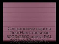 sekczionnyie-vorota-doorhan-stalnyie-5000x2500-czveta-ral-3005-bordovyij-s-dizajnom-«shirokaya-czentralnaya-polosa»-bez-avtomatiki