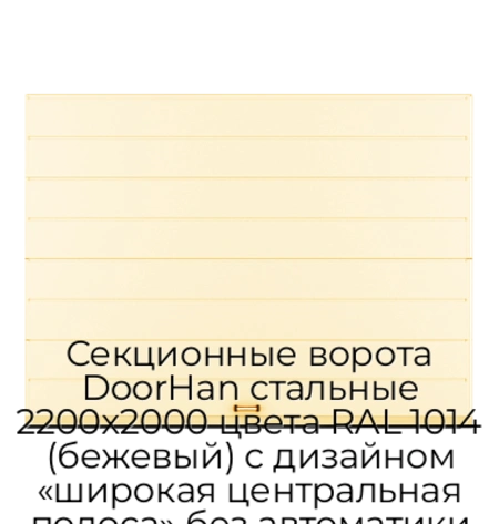 sekczionnyie-vorota-doorhan-stalnyie-2200x2000-czveta-ral-1014-bezhevyij-s-dizajnom-«shirokaya-czentralnaya-polosa»-bez-avtomatiki