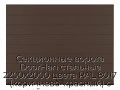 sekczionnyie-vorota-doorhan-stalnyie-2200x2000-czveta-ral-8017-korichnevo-krasnyij-s-dizajnom-«shirokaya-czentralnaya-polosa»-s-avtomatikoj