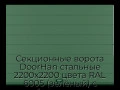 sekczionnyie-vorota-doorhan-stalnyie-2200x2200-czveta-ral-6005-zelyonyij-s-dizajnom-«shirokaya-czentralnaya-polosa»-s-avtomatikoj