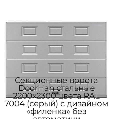 sekczionnyie-vorota-doorhan-stalnyie-2200x2300-czveta-ral-7004-seryij-s-dizajnom-«filenka»-bez-avtomatiki