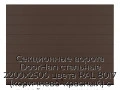 sekczionnyie-vorota-doorhan-stalnyie-2200x2500-czveta-ral-8017-korichnevo-krasnyij-s-dizajnom-«shirokaya-czentralnaya-polosa»-s-avtomatikoj