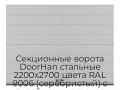sekczionnyie-vorota-doorhan-stalnyie-2200x2700-czveta-ral-9006-serebristyij-s-dizajnom-«shirokaya-czentralnaya-polosa»-bez-avtomatiki