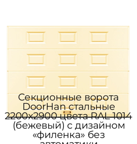 sekczionnyie-vorota-doorhan-stalnyie-2200x2900-czveta-ral-1014-bezhevyij-s-dizajnom-«filenka»-bez-avtomatiki