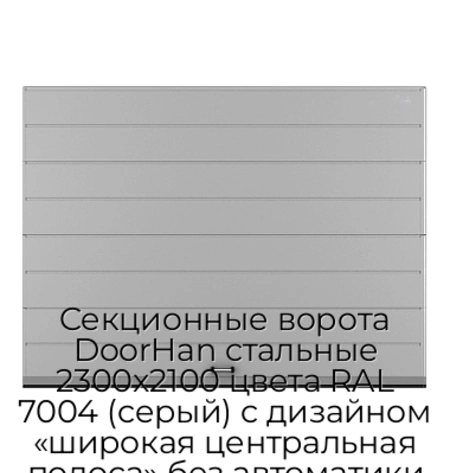 sekczionnyie-vorota-doorhan-stalnyie-2300x2100-czveta-ral-7004-seryij-s-dizajnom-«shirokaya-czentralnaya-polosa»-bez-avtomatiki