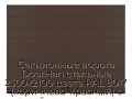 sekczionnyie-vorota-doorhan-stalnyie-2300x2100-czveta-ral-8017-korichnevo-krasnyij-s-dizajnom-«shirokaya-czentralnaya-polosa»-bez-avtomatiki